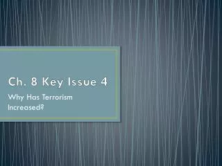 Ch. 8 Key Issue 4