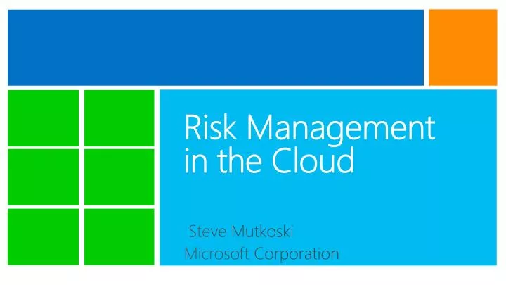 risk management in the cloud