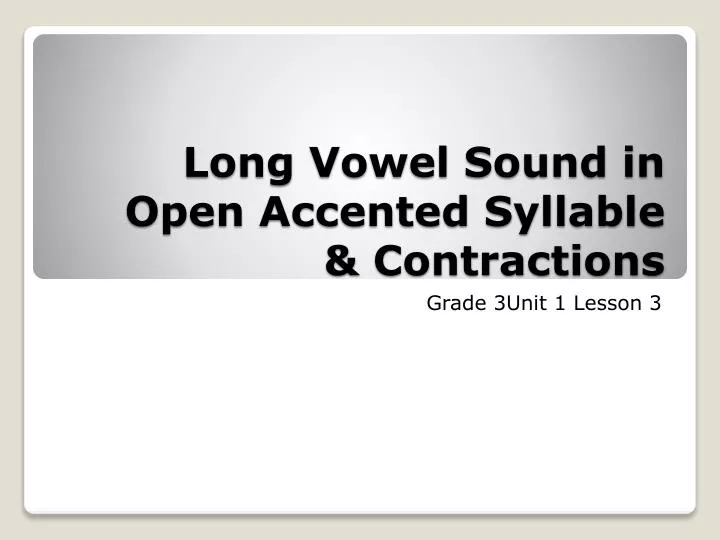 Open Syllable, Definition, Words & Examples - Video & Lesson Transcript