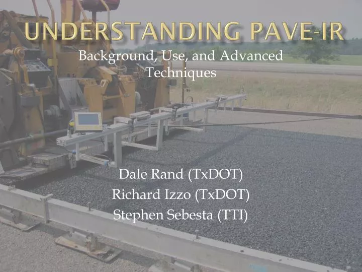 understanding pave ir