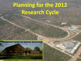 Planning for the 2012 Research Cycle