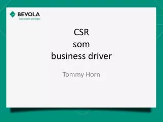 csr som business driver