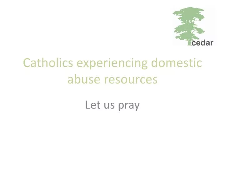 catholics experiencing domestic abuse resources