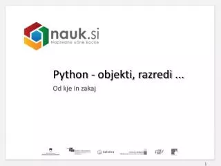 Python - objekti, razredi ...