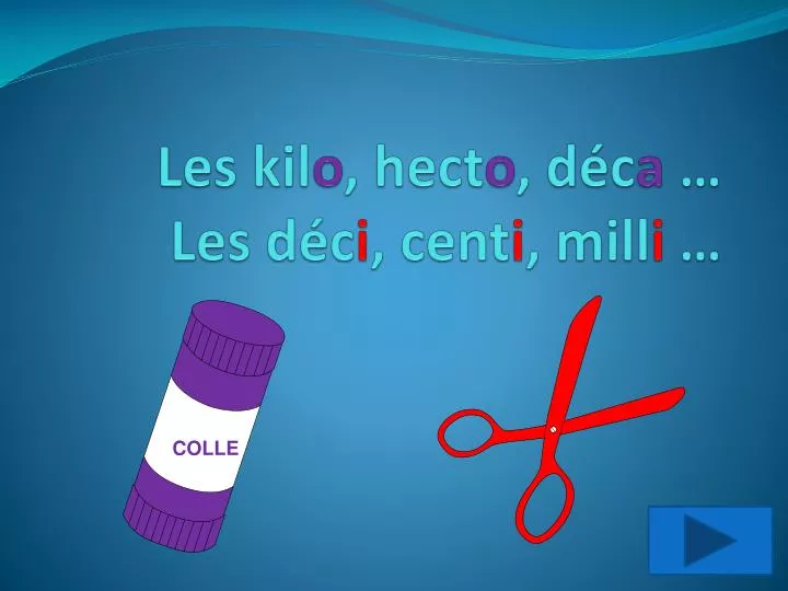 les kil o hect o d c a les d c i cent i mill i