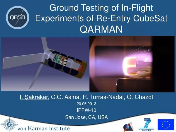 ground testing of in flight experiments of re entry cubesat qarman