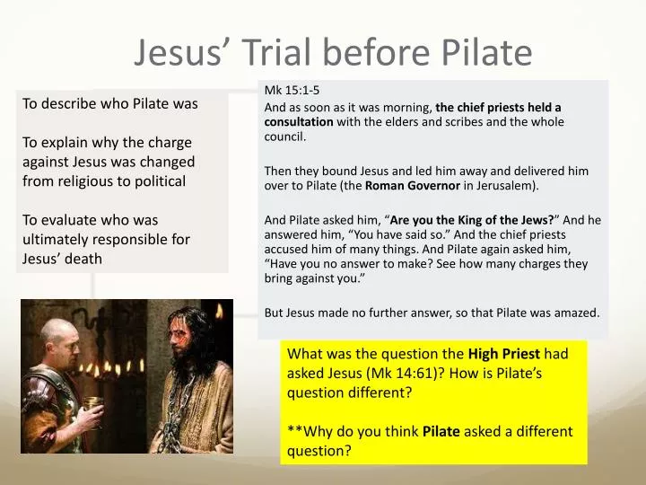 jesus trial before pilate