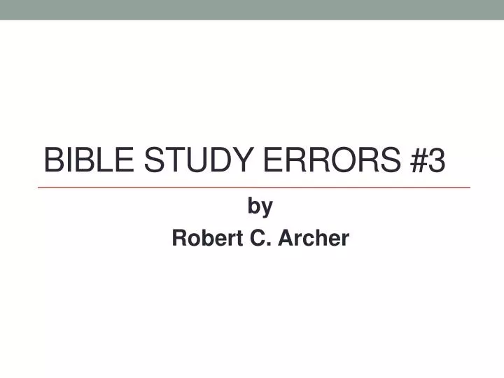 bible study errors 3