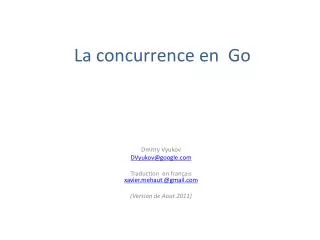 la concurrence en go