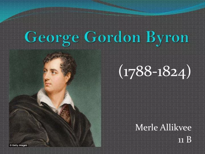 george gordon byron