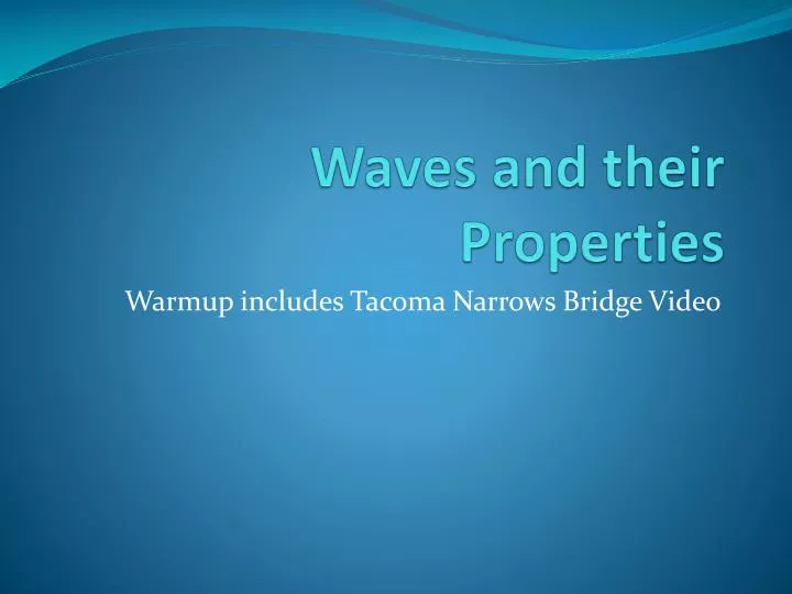 waves and their properties
