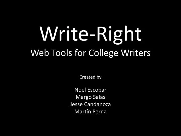 write right web tools for college writers