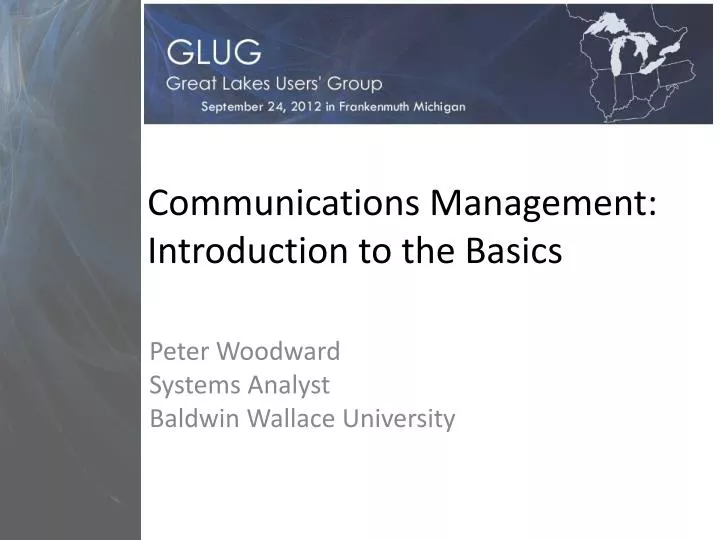 communications management introduction to the basics