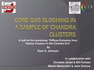 Core Gas Sloshing in a Sample of Chandra Clusters