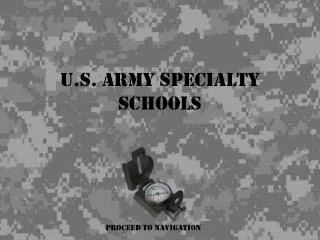 u.s . army specialty schools