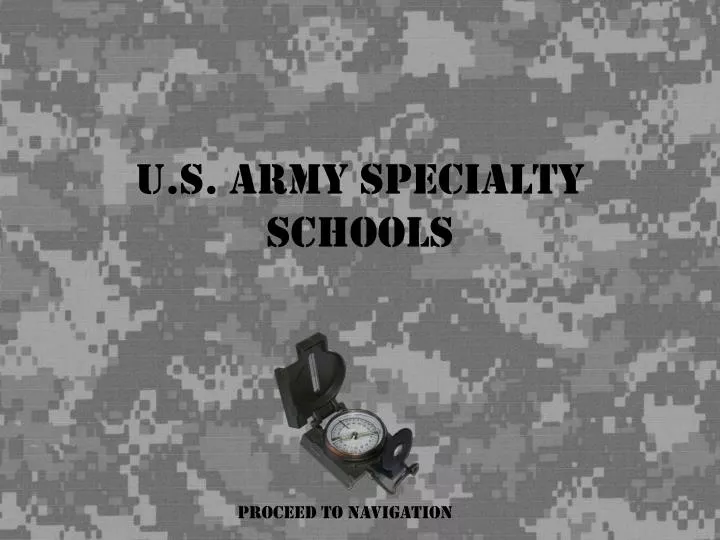 u s army specialty schools