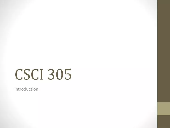 csci 305