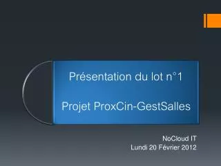 nocloud it lundi 20 f vrier 2012