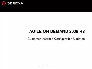 Agile On DemanD 2009 R3