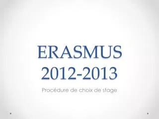 erasmus 2012 2013