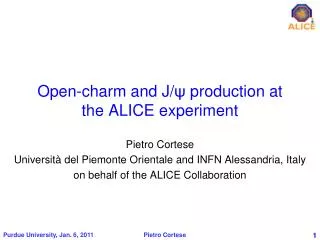 Open-charm and J/ ψ production at the ALICE experiment