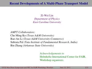 Recent Developments of A Multi-Phase Transport Model