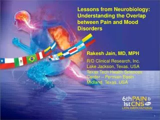 Lessons from Neurobiology : Understanding the Overlap between Pain and Mood Disorders