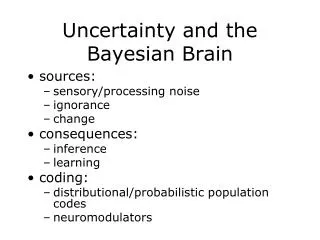 Uncertainty and the Bayesian Brain