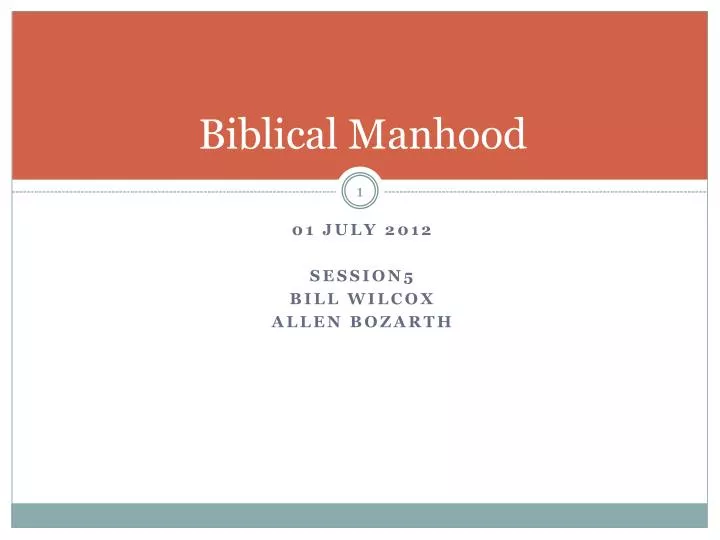 biblical manhood