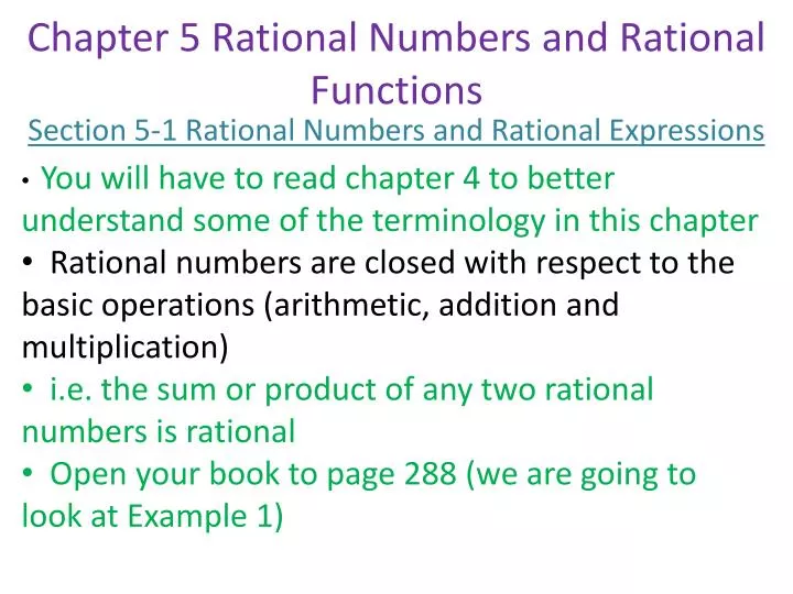 chapter 5 rational numbers and rational functions