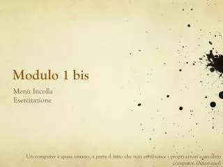 Modulo 1 bis