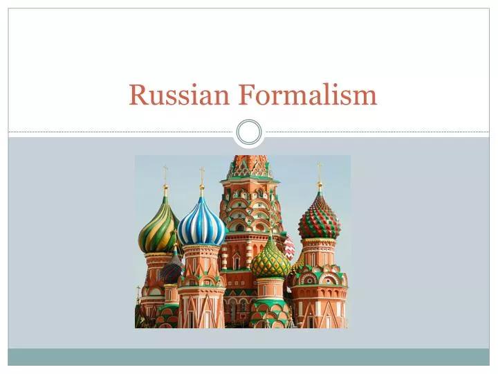 russian formalism