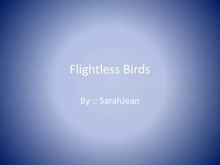 flightless birds