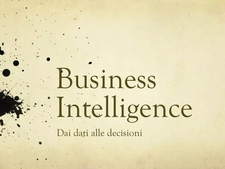 business intelligence