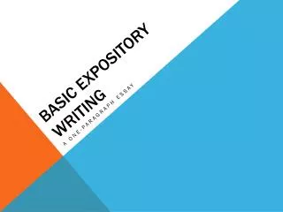 Basic Expository Writing