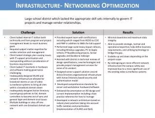 Infrastructure- Networking Optimization