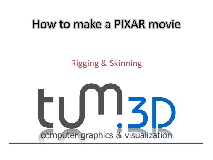 how to make a pixar movie