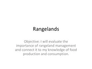 Rangelands