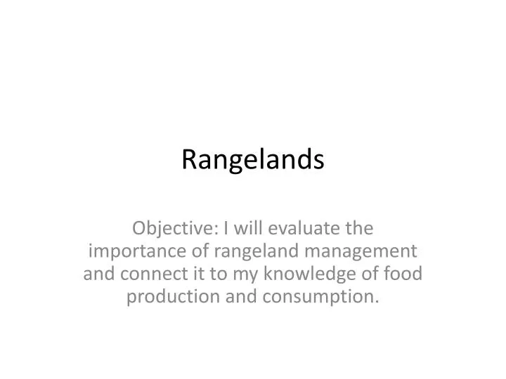 rangelands