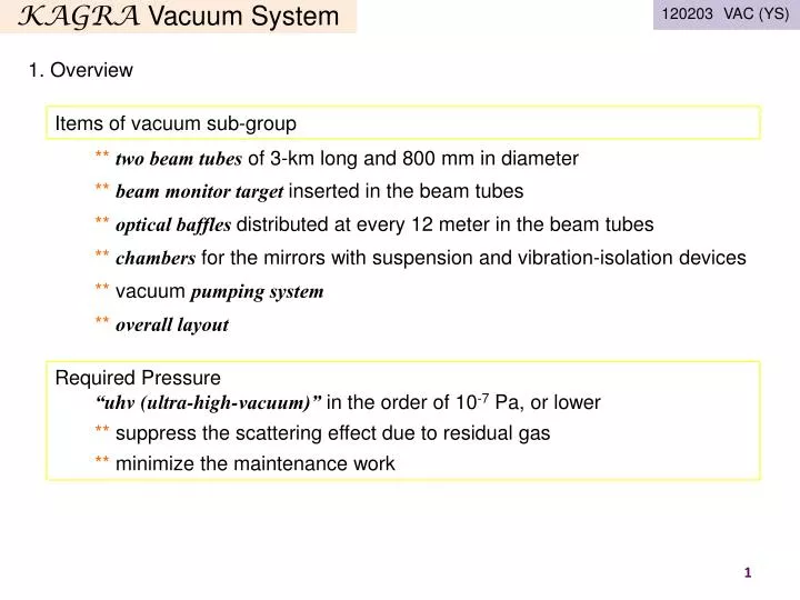 kagra vacuum system