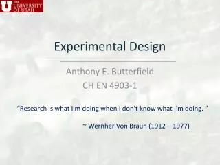 Experimental Design