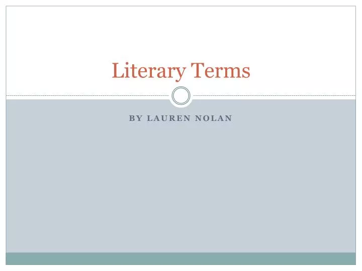 literary terms