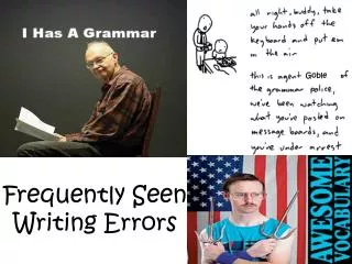 Frequently Seen Writing Errors