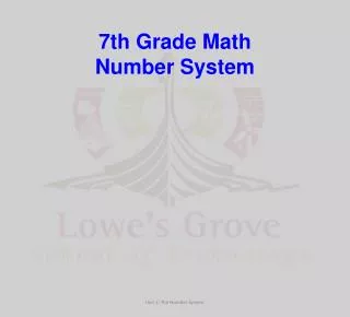 7th Grade Math Number System