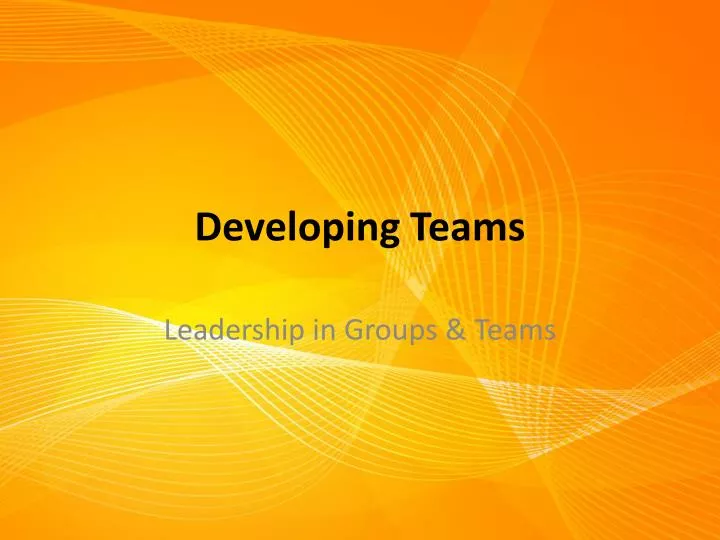developing teams