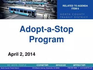 Adopt-a-Stop Program