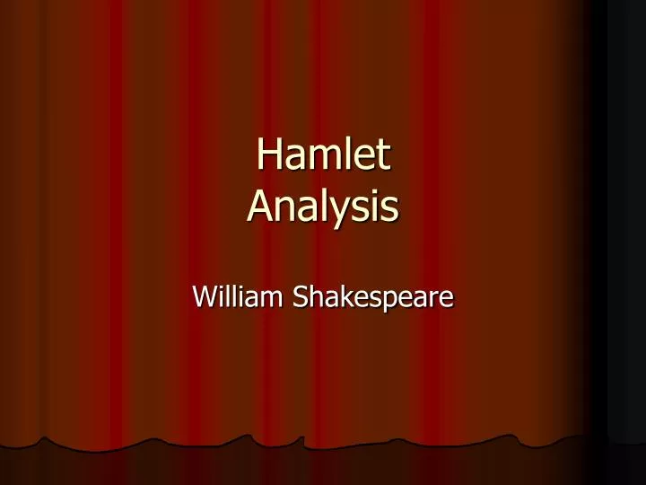 hamlet analysis