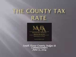 The County Tax Rate