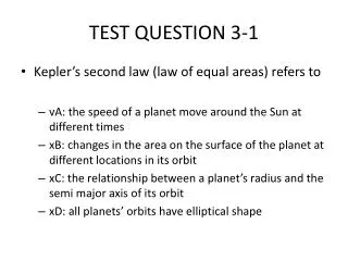 TEST QUESTION 3-1