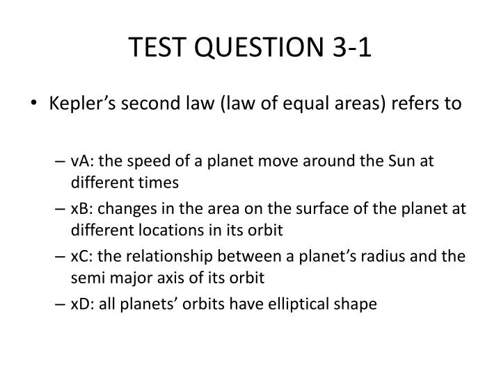 test question 3 1